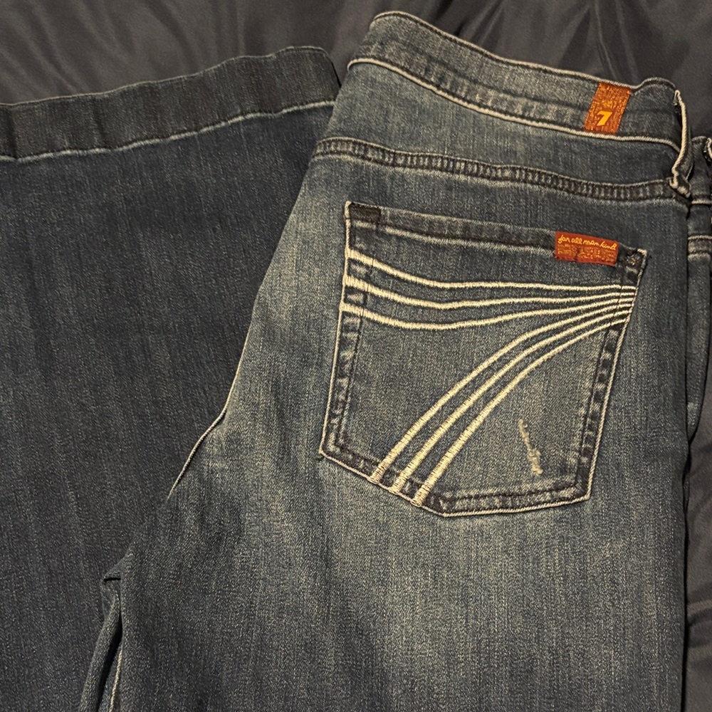 7 For All Mankind Indigo Denim Jeans Sz 31 Dojo Tailorless